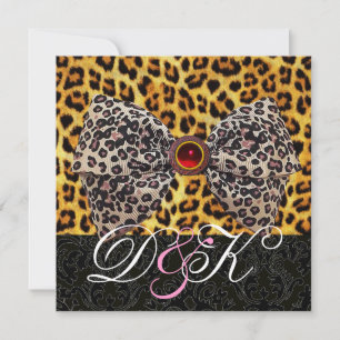 INVITATION LEOPARD FOUR BOUTON, ROUGE ET DOMMASQUE NOIR MONOG