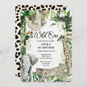 Invitation Leopard Little Wild One Safari premier anniversair