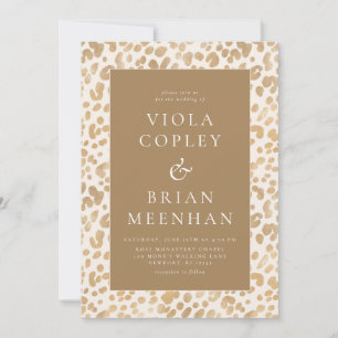 Invitation Leopard Poster de animal Glam Classic Mariage