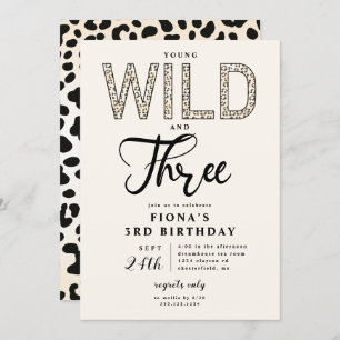 Invitation Leopard Young Wild Trois Anniversaire