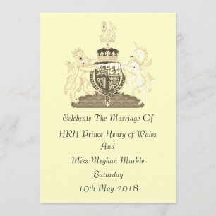 Invitation l'épousant royale de coutume de Harry