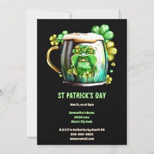 Invitation Leprechaun bière tankard garge vacances irlandaise