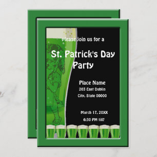 Invitation Leprechaun et Green Beer St. Patrick's Day Party