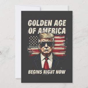 Invitation L'ère d'or de l'Amérique a commencé maintenant