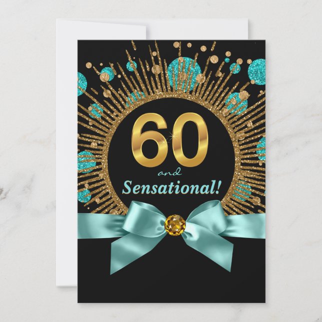 Invitation Les 60 ans sensationnels d'une femme (Devant)