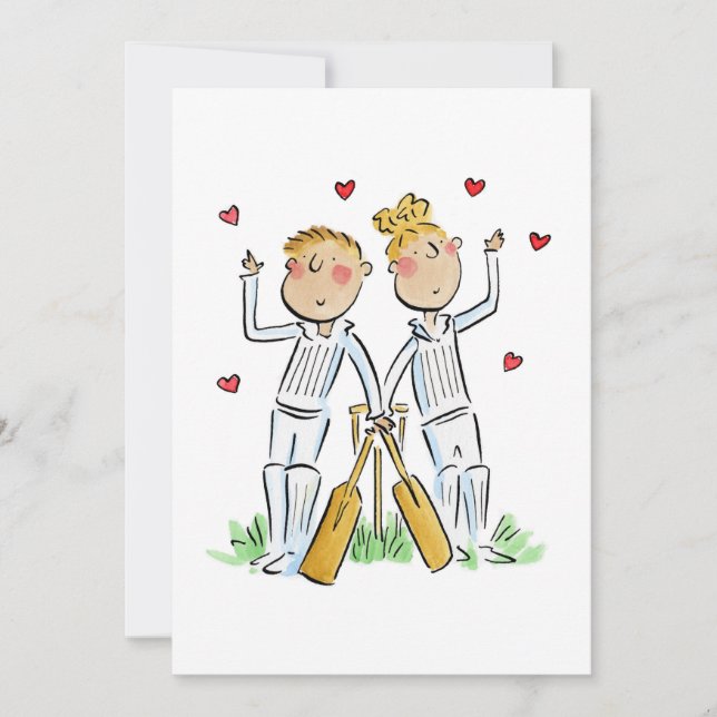 Invitation Les amateurs de cricket (Devant)