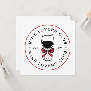 Invitation Les amateurs de vin rouge esthétique filles soirée