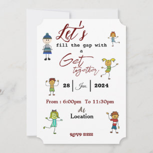 Invitation Les amis se rassemblent