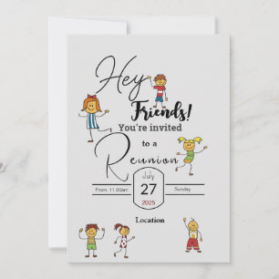 Invitation Les amis se rassemblent 