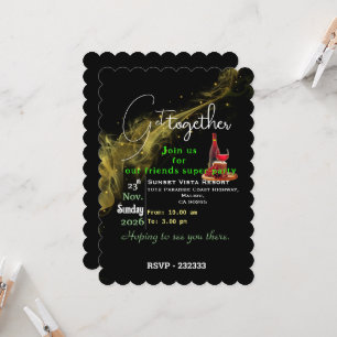 Invitation Les amis se rassemblent pour la célébration