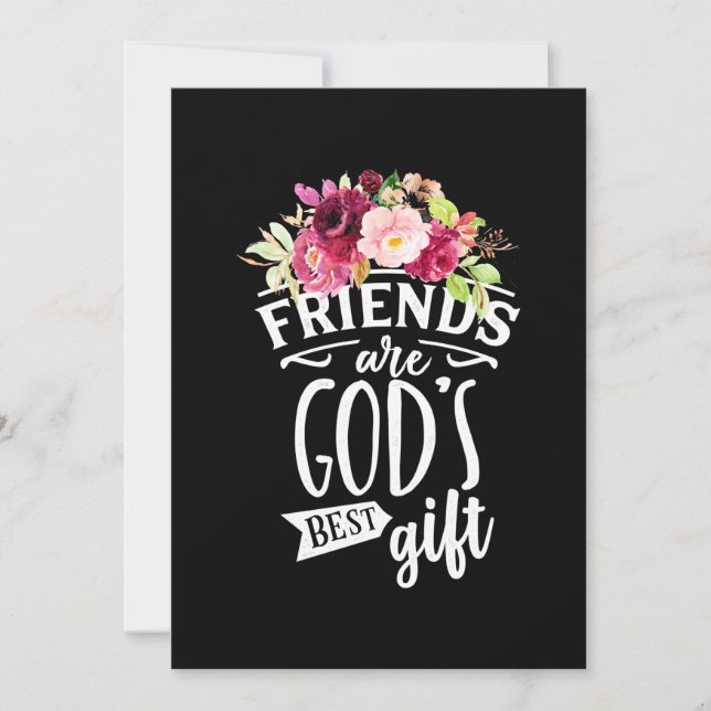 Invitation Les amis sont le meilleur cadeau de Dieu (Devant)