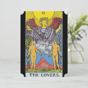 Invitation Les amoureux Tarot Card Tarots Lire l'invitation
