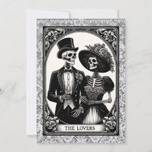 Invitation Les amoureux Tarot Victorian Lace Mariage gothique