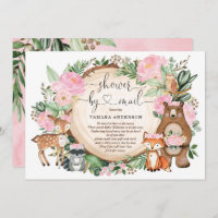 Les animaux de bois de la douce Baby shower par co