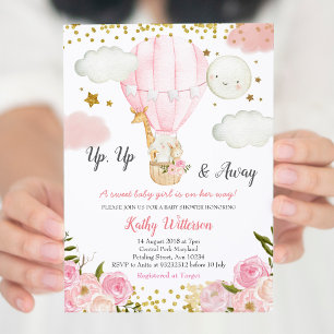 Invitation Les animaux de la jungle des Balloons à air chaud 