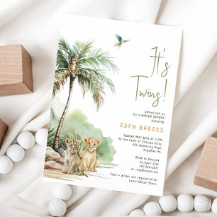 Invitation Les animaux de Safari de la Jungle Baby shower j