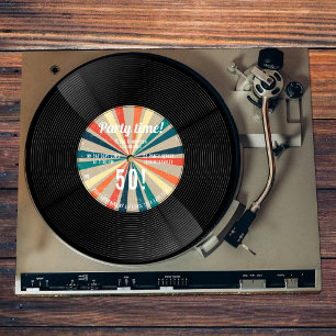 Invitation les années 70 80s Retro Vintage Vinyl Record musiq