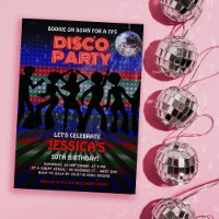 Invitation les années 70 Disco Dancing Party