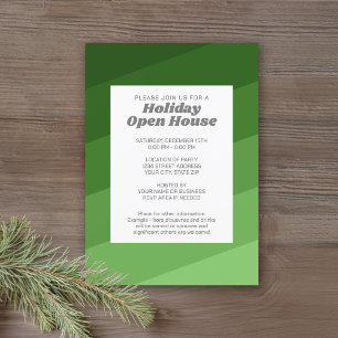Invitation Les années 70 rétro rayures - Olive Green Holiday