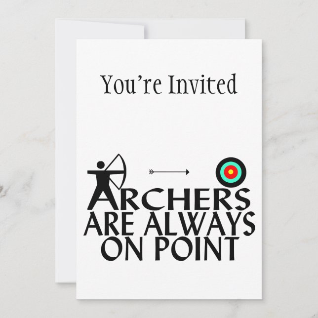 Invitation Les Archers Sont Toujours Sur Le Point (Devant)