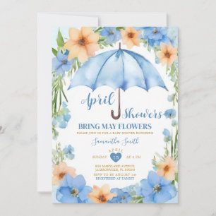 Invitation Les Averses d'Avril Amènent les Fleurs de Mai Para