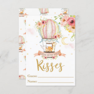 Invitation Les Ballons à air chaud Devinent Combien De Baiser
