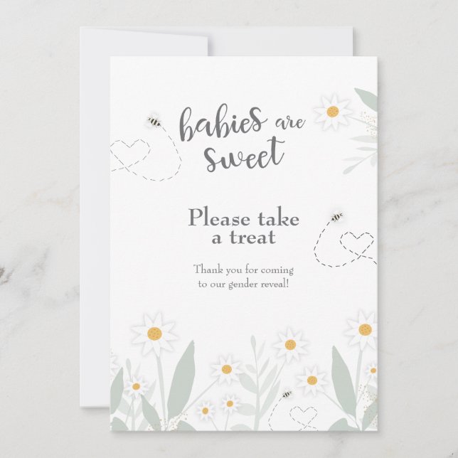 Invitation Les bébés sont doux, s'il vous plaît prenez un sig (Devant)