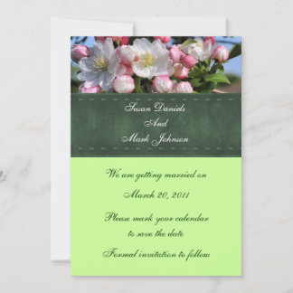 Invitation Les Blossoms Blancs Mariages Floraux Sauvez La Dat