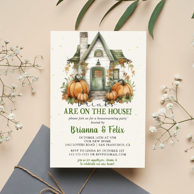 Invitation Les Boissons Sont À La Maison ! Fête d'Halloween (Créateur téléchargé)