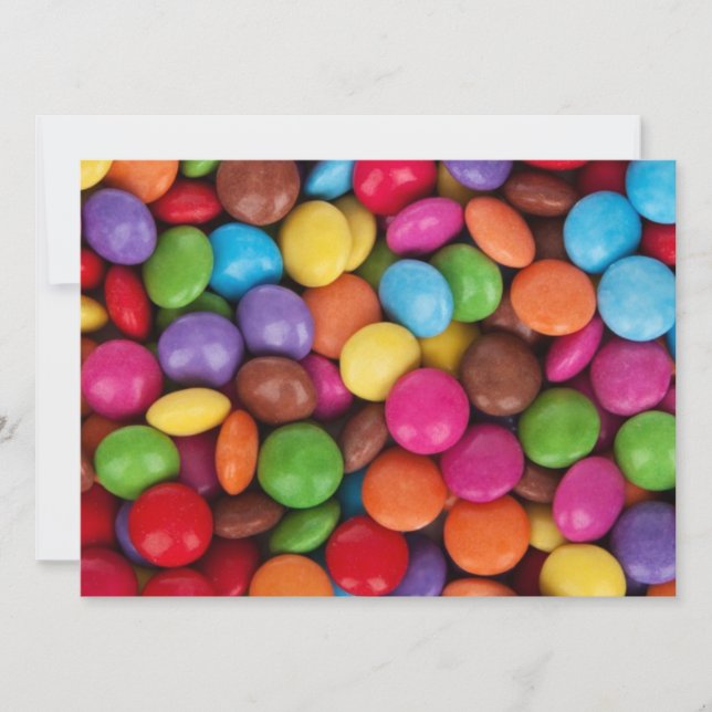 Invitation Les bonbons colorés (Devant)