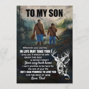 Invitation Les Cadeaux De Son  Lettre À Mon Fils Amour De Pap