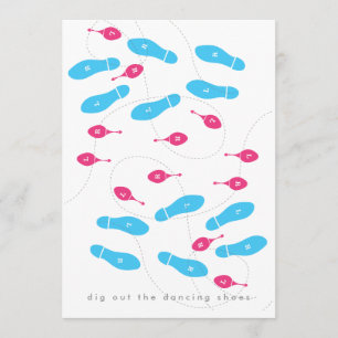 Invitation Les chaussures de danse font gagner la date