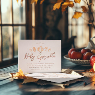 Invitation Les choses d'automne   Baby shower de Boho Thanksg