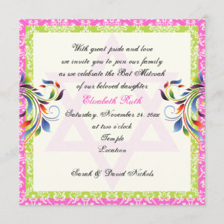 Invitation Les couleurs arc-en-ciel fleurissent & Étoile de D