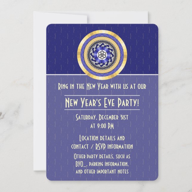 Invitation Les couleurs de l'invitation de la fête du Nouvel  (Devant)