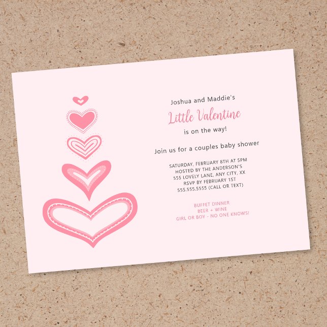 Invitation Les couples de Little Valentine baby shower (Créateur téléchargé)