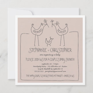 Invitation Les couples de Modern Family à la baby shower Funk