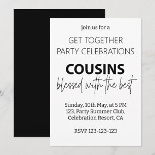 Invitation Les Cousins Bénéficient De La Meilleure Fête De Ré