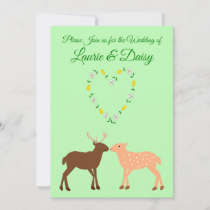 Invitation Les Deux et Daisy Heart Custom