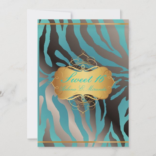 Invitation Les douze ans de PixDezines/Rayes de zèbre (Devant)