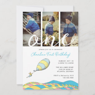 Invitation Les Endroits où tu iras !   Boy 1st Birthday Photo
