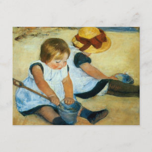 Invitation Les enfants de Mary Cassatt sur la plage (1884)