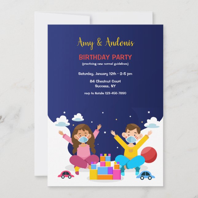 Invitation Les Enfants du Nouveau Normal à la découverte (Devant)