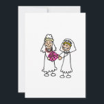 Invitation Les épouses lesbiennes amoureuses<br><div class="desc">Ce grand cadeau est parfait pour tous ceux qui épousent leur partenaire de même sexe, montrer à tout le monde que vous êtes amoureux et rien ne vous empêchera de déclarer votre amour. C'est génial de montrer à tout le monde que vous venez d'être marié, ou pour servir de faveurs...</div>