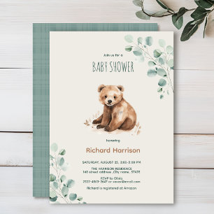 Invitation Les feuilles de la forêt mignonne portent une invi