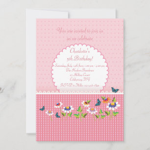 Invitation Les filles aiment l'invitation rose
