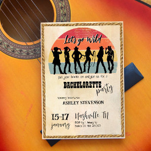 Invitation Les filles laissent aller les filles vintage week-