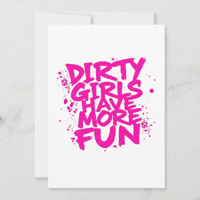 Invitation Les filles sales s'amusent plus Mudder Mudding Gir (Devant)