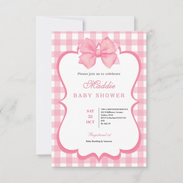 Invitation Les filles veulent juste être un garçon rose 1er a (Devant)