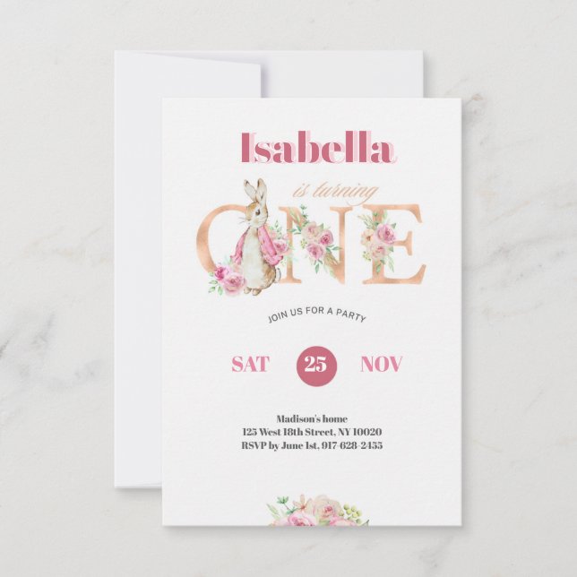 Invitation Les filles veulent juste être un garçon rose 1er a (Devant)